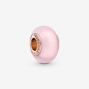 Pandora Pink murano glass and rose gold charm